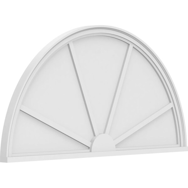 Ekena Millwork Half Round 4 Spoke Architectural Grade PVC Pediment, 52"W x 26"H x 2"P PEDPS052X260HRO04 - main